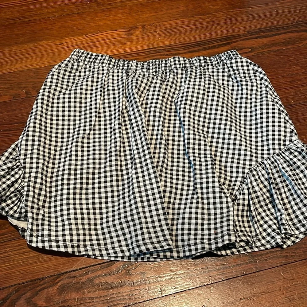 Dex Women’s Black and White Gingham Skort Size L - Picture 1 of 5
